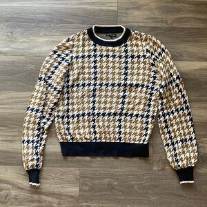 Houndstooth Gold and Black Sweater